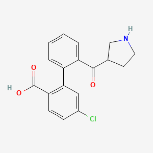 5-Chloro-2'-(pyrrolidine-3-carbonyl)-[1,1'-biphenyl]-2-carboxylic acid