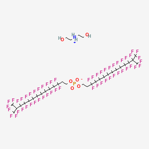 Bis(2-hydroxyethyl)ammonium bis(3,3,4,4,5,5,6,6,7,7,8,8,9,9,10,10,11,11,12,12,13,14,14,14-tetracosafluoro-13-(trifluoromethyl)tetradecyl) phosphate