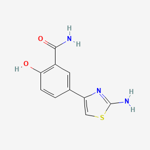 5-(2-Amino-1,3-thiazol-4-yl)-2-hydroxybenzamide