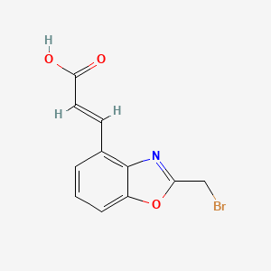 2-(Bromomethyl)benzo[d]oxazole-4-acrylic acid