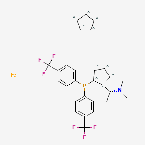 Ferrocene, 1-[bis[4-(trifluoromethyl)phenyl]phosphino]-2-[(1R)-1-(dimethylamino)ethyl]-, (1R)-