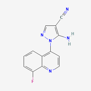 5-Amino-1-(8-fluoroquinolin-4-yl)-1h-pyrazole-4-carbonitrile