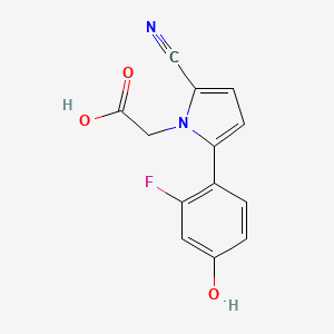 2-(2-cyano-5-(2-fluoro-4-hydroxyphenyl)-1H-pyrrol-1-yl)acetic acid