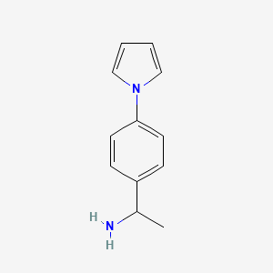 molecular formula C12H14N2 B1285985 1-(4-(1H-吡咯-1-基)苯基)乙胺 CAS No. 832738-08-6