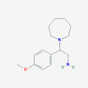 molecular formula C15H24N2O B1285987 2-氮杂环-1-基-2-(4-甲氧基-苯基)-乙胺 CAS No. 879643-87-5