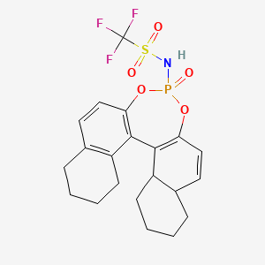 1,1,1-trifluoro-N-(13-oxo-12,14-dioxa-13λ5-phosphapentacyclo[13.8.0.02,11.03,8.018,23]tricosa-1(15),2(11),3(8),9,16-pentaen-13-yl)methanesulfonamide