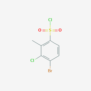 molecular formula C7H5BrCl2O2S B12859981 4-Bromo-3-chloro-2-methylbenzenesulfonyl chloride CAS No. 1208075-53-9