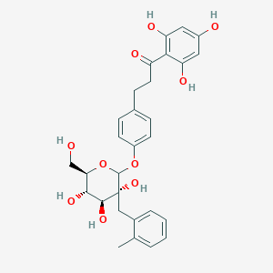 3-[4-[(3R,4S,5S,6R)-3,4,5-trihydroxy-6-(hydroxymethyl)-3-[(2-methylphenyl)methyl]oxan-2-yl]oxyphenyl]-1-(2,4,6-trihydroxyphenyl)propan-1-one