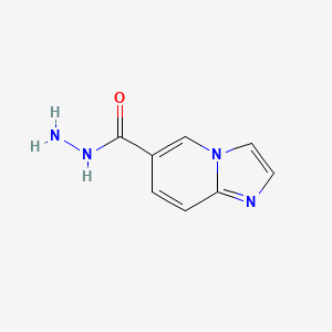 molecular formula C8H8N4O B1286002 咪唑并[1,2-a]吡啶-6-碳酰肼 CAS No. 886361-97-3