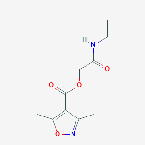 2-(Ethylamino)-2-oxoethyl 3,5-dimethylisoxazole-4-carboxylate