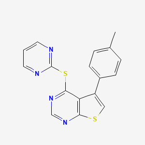 4-(Pyrimidin-2-ylthio)-5-(p-tolyl)thieno[2,3-d]pyrimidine