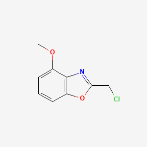 molecular formula C9H8ClNO2 B12860083 2-(Chloromethyl)-4-methoxybenzoxazole 