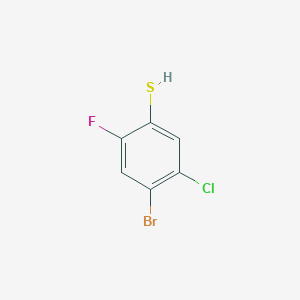 molecular formula C6H3BrClFS B12860103 4-Bromo-5-chloro-2-fluorobenzenethiol 