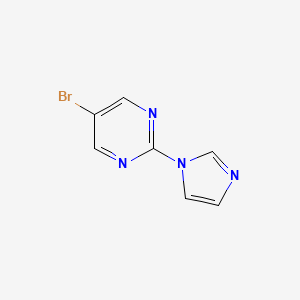 molecular formula C7H5BrN4 B1286019 5-Bromo-2-(1H-imidazol-1-YL)pyrimidine CAS No. 883230-68-0