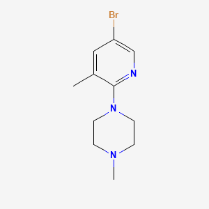 molecular formula C11H16BrN3 B1286020 1-(5-Bromo-3-methylpyridin-2-yl)-4-methylpiperazine CAS No. 885267-44-7