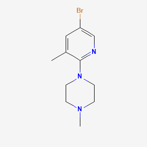 molecular formula C11H16BrN3 B1286020 1-(5-溴-3-甲基吡啶-2-基)-4-甲基哌嗪 CAS No. 885267-44-7