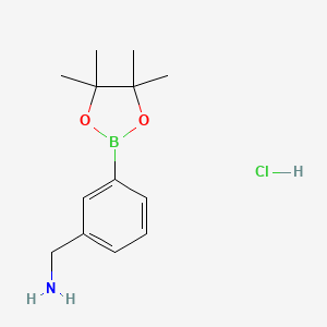 molecular formula C13H21BClNO2 B1286027 (3-(4,4,5,5-四甲基-1,3,2-二氧杂硼环-2-基)苯基)甲胺盐酸盐 CAS No. 380430-65-9