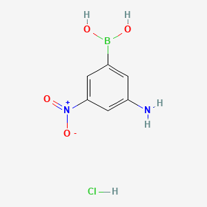 molecular formula C6H8BClN2O4 B1286029 (3-氨基-5-硝基苯基)硼酸盐盐酸盐 CAS No. 389621-79-8
