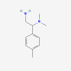 molecular formula C11H18N2 B1286034 [2-氨基-1-(4-甲基苯基)乙基]二甲胺 CAS No. 889939-66-6