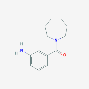 molecular formula C13H18N2O B1286042 (3-氨基苯基)(1-氮杂环戊烷基)甲苯酮 CAS No. 401646-91-1