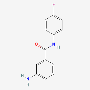 molecular formula C13H11FN2O B1286043 3-氨基-N-(4-氟苯基)苯甲酰胺 CAS No. 251446-38-5