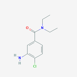 molecular formula C11H15ClN2O B1286048 3-amino-4-chloro-N,N-diethylbenzamide CAS No. 905811-02-1