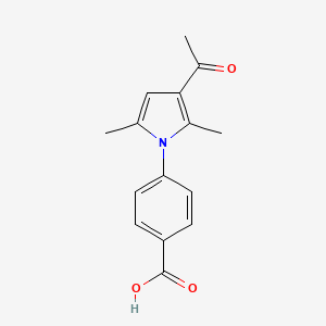 molecular formula C15H15NO3 B1286054 4-(3-acetyl-2,5-dimethyl-1H-pyrrol-1-yl)benzoic acid CAS No. 870540-39-9