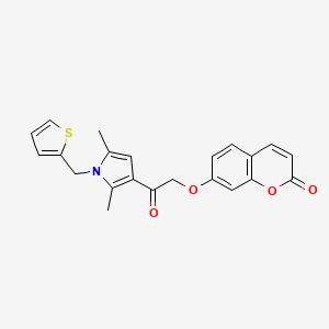 7-[2-[2,5-Dimethyl-1-(thiophen-2-ylmethyl)pyrrol-3-yl]-2-oxoethoxy]chromen-2-one