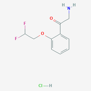 molecular formula C10H12ClF2NO2 B12860626 2-(2,2-Difluoroethoxy)phenacylamine hydrochloride 