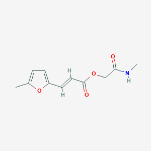 molecular formula C11H13NO4 B12860639 2-(Methylamino)-2-oxoethyl 3-(5-methylfuran-2-yl)acrylate 