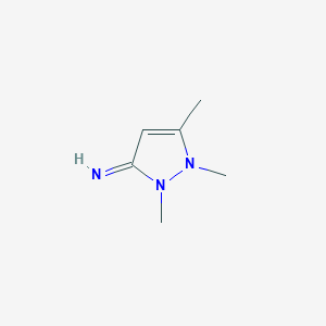 molecular formula C6H11N3 B12860647 1,2,5-Trimethyl-1H-pyrazol-3(2H)-imine 