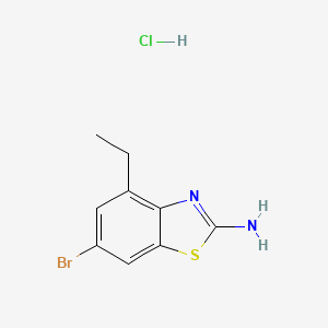 molecular formula C9H10BrClN2S B1286068 6-Bromo-4-ethyl-1,3-benzothiazol-2-amine hydrochloride CAS No. 1049762-09-5