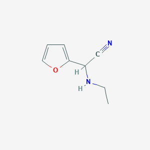 molecular formula C8H10N2O B12860684 2-(Ethylamino)-2-(furan-2-yl)acetonitrile 