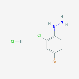 molecular formula C6H7BrCl2N2 B1286069 (4-Bromo-2-chlorophenyl)hydrazine hydrochloride CAS No. 1034891-38-7