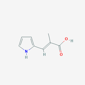 molecular formula C8H9NO2 B12860691 2-Methyl-3-(1H-pyrrol-2-yl)acrylic acid 