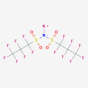 molecular formula C6F14KNO4S2 B12860726 Potassium bis((perfluoropropyl)sulfonyl)amide 