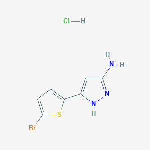 molecular formula C7H7BrClN3S B1286075 3-(5-Brom-2-thienyl)-1H-pyrazol-5-amin-hydrochlorid CAS No. 1031794-53-2