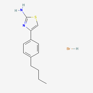 molecular formula C13H17BrN2S B1286076 4-(4-Butylphenyl)-1,3-thiazol-2-amine hydrobromide CAS No. 1049753-53-8