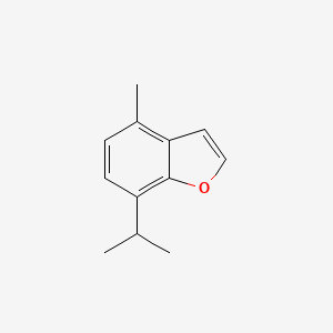 molecular formula C12H14O B12860776 7-Isopropyl-4-methylbenzofuran 