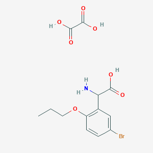 molecular formula C13H16BrNO7 B1286078 Amino(5-bromo-2-propoxyphenyl)acetic acid oxalate 