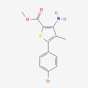 molecular formula C13H12BrNO2S B12860798 Methyl 3-amino-4-methyl-5-(4-bromophenyl)thiophene-2-carboxylate 