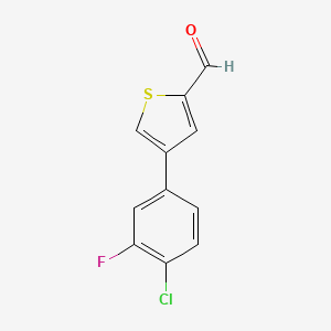 4-(4-Chloro-3-fluorophenyl)-2-thiophenecarbaldehyd