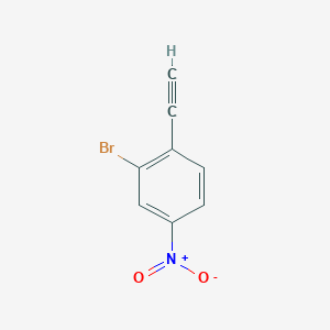 molecular formula C8H4BrNO2 B12860829 2-Bromo-4-nitrophenylacetylene 