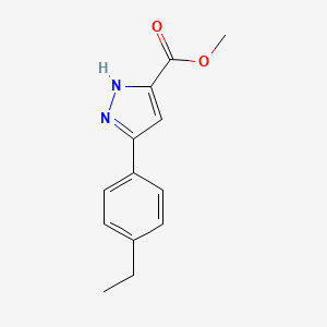 molecular formula C13H14N2O2 B1286083 methyl 3-(4-ethylphenyl)-1H-pyrazole-5-carboxylate 