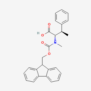 molecular formula C26H25NO4 B12860855 (2S,3R)-2-((((9H-Fluoren-9-yl)methoxy)carbonyl)(methyl)amino)-3-phenylbutanoic acid 