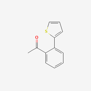 molecular formula C12H10OS B12860862 1-[2-(2-Thienyl)phenyl]ethanone 