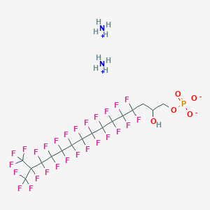 Diammonium 4,4,5,5,6,6,7,7,8,8,9,9,10,10,11,11,12,12,13,13,14,15,15,15-tetracosafluoro-2-hydroxy-14-(trifluoromethyl)pentadecyl phosphate