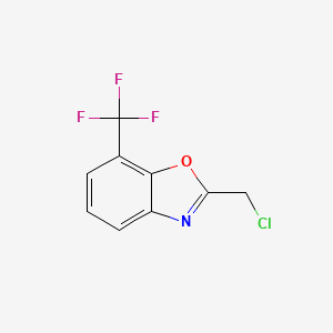 molecular formula C9H5ClF3NO B12860887 2-(Chloromethyl)-7-(trifluoromethyl)benzo[d]oxazole 