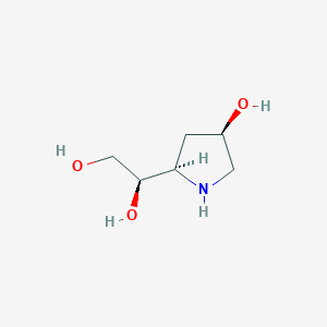 molecular formula C6H13NO3 B12860892 (R)-1-((2R,4R)-4-Hydroxypyrrolidin-2-yl)ethane-1,2-diol 