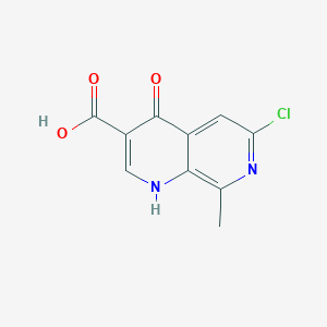 6-Chloro-8-methyl-4-oxo-1,4-dihydro-1,7-naphthyridine-3-carboxylic acid